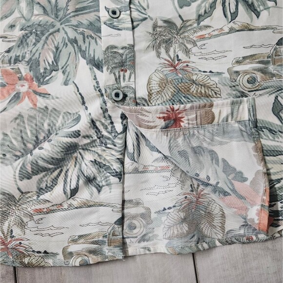 Marti Kat Button Up Short Sleeve Shirt Mens XL Modal Blend Caribbean Cruise Wear - Picture 10 of 12